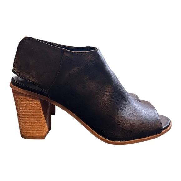 🟣Mossimo Black Peep Toe Booties – Size 7.5 - Picture 2 of 10